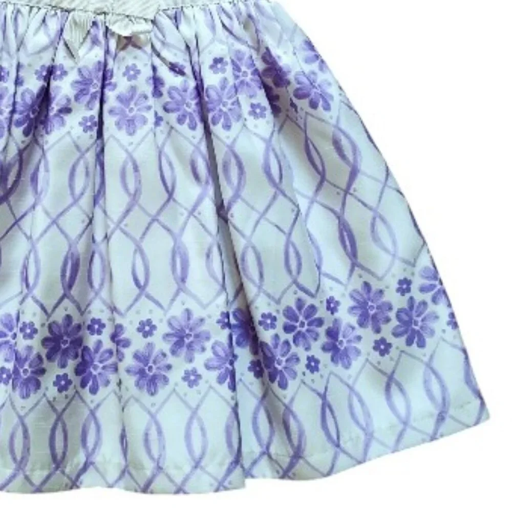 Gymboree Purple and White Spring Dress Size 5